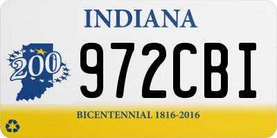 IN license plate 972CBI