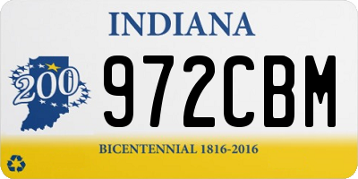 IN license plate 972CBM