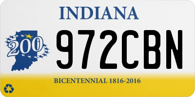 IN license plate 972CBN