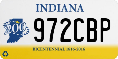 IN license plate 972CBP