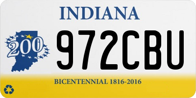 IN license plate 972CBU