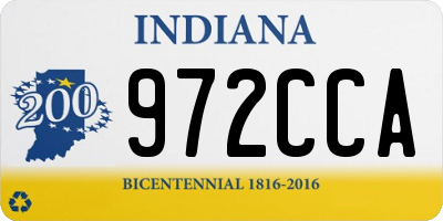 IN license plate 972CCA