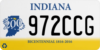 IN license plate 972CCG