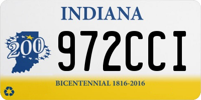 IN license plate 972CCI