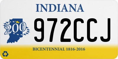IN license plate 972CCJ