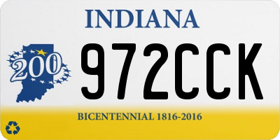 IN license plate 972CCK