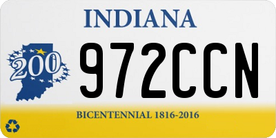 IN license plate 972CCN