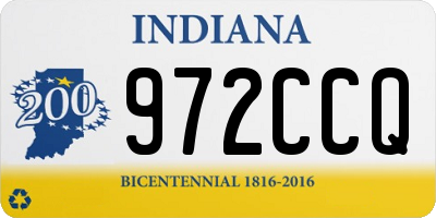 IN license plate 972CCQ