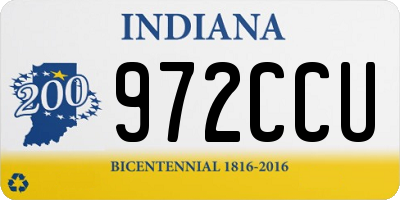 IN license plate 972CCU