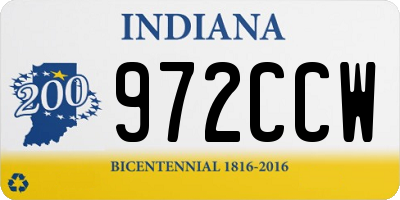 IN license plate 972CCW