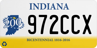 IN license plate 972CCX