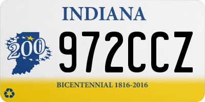 IN license plate 972CCZ