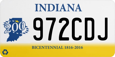 IN license plate 972CDJ