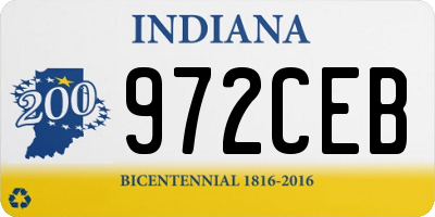 IN license plate 972CEB