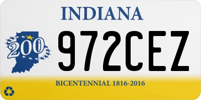 IN license plate 972CEZ