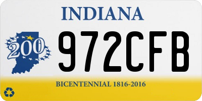IN license plate 972CFB