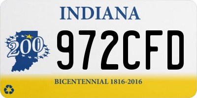IN license plate 972CFD