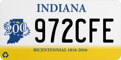 IN license plate 972CFE