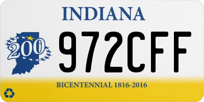IN license plate 972CFF