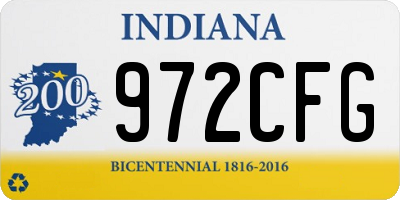 IN license plate 972CFG