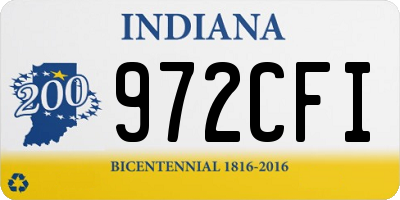 IN license plate 972CFI