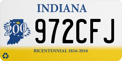 IN license plate 972CFJ