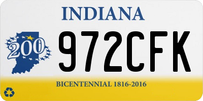 IN license plate 972CFK