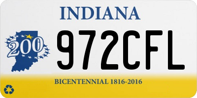 IN license plate 972CFL