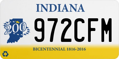 IN license plate 972CFM