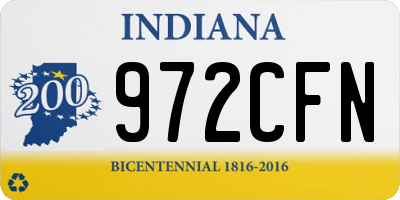 IN license plate 972CFN