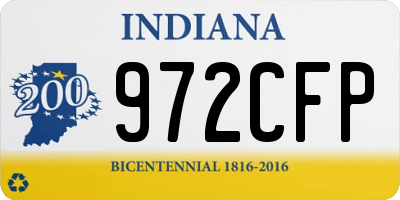 IN license plate 972CFP