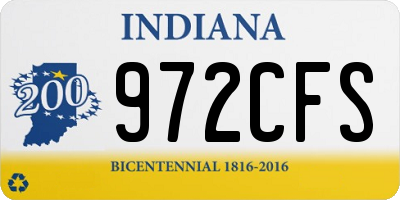 IN license plate 972CFS