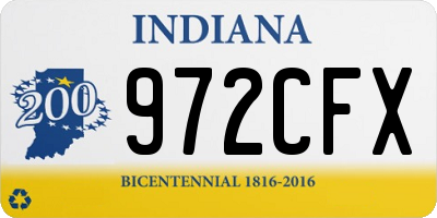 IN license plate 972CFX
