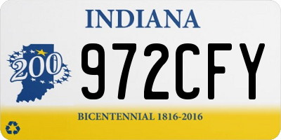IN license plate 972CFY
