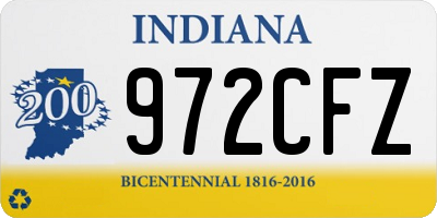 IN license plate 972CFZ