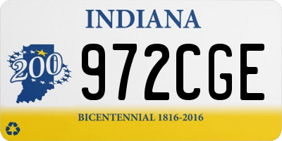 IN license plate 972CGE