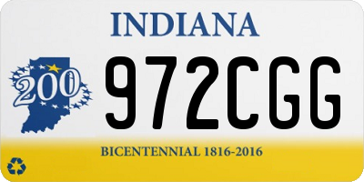 IN license plate 972CGG
