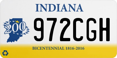 IN license plate 972CGH