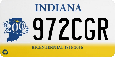 IN license plate 972CGR