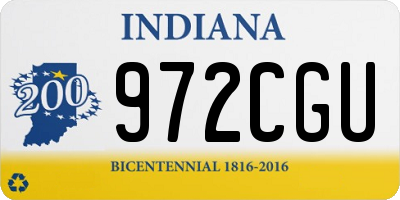 IN license plate 972CGU