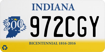 IN license plate 972CGY