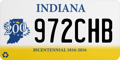 IN license plate 972CHB