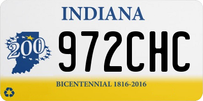 IN license plate 972CHC