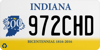 IN license plate 972CHD