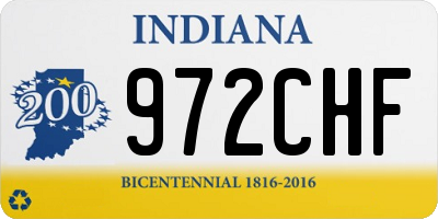IN license plate 972CHF