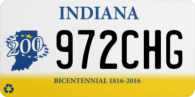 IN license plate 972CHG