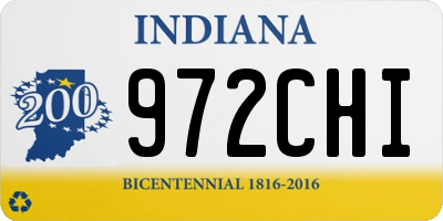 IN license plate 972CHI