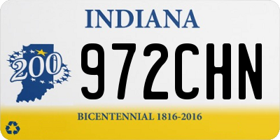 IN license plate 972CHN