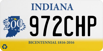 IN license plate 972CHP