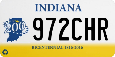 IN license plate 972CHR